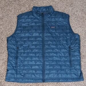 Patagonia Men's Teal Blue Quilted Vest (SIZE 3XL)